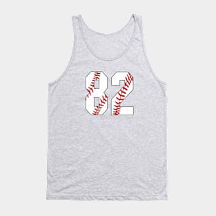 Baseball Number 82 #82 Baseball Shirt Jersey Favorite Player Biggest Fan Tank Top